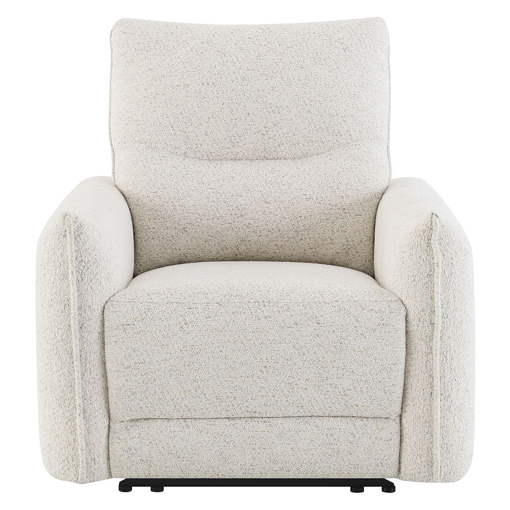 Lalisa - Power Motion Recliner With USB Port - Cream Chenille
