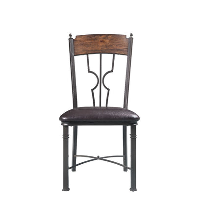 Lynlee - Side Chair (Set of 2) - Espresso PU & Dark Bronze