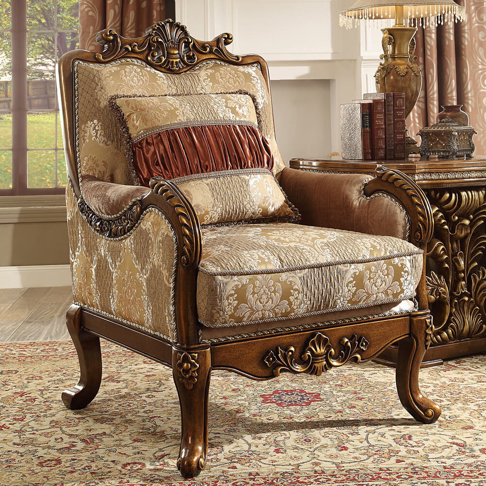HD-1601 - 3 Piece Sofa Set - Antique Brown