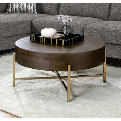 Weyton - Coffee Table - Dark Oak & Champagne