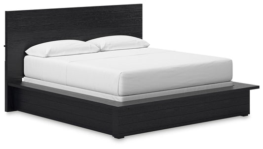 Londer - California King Panel Bed - Black