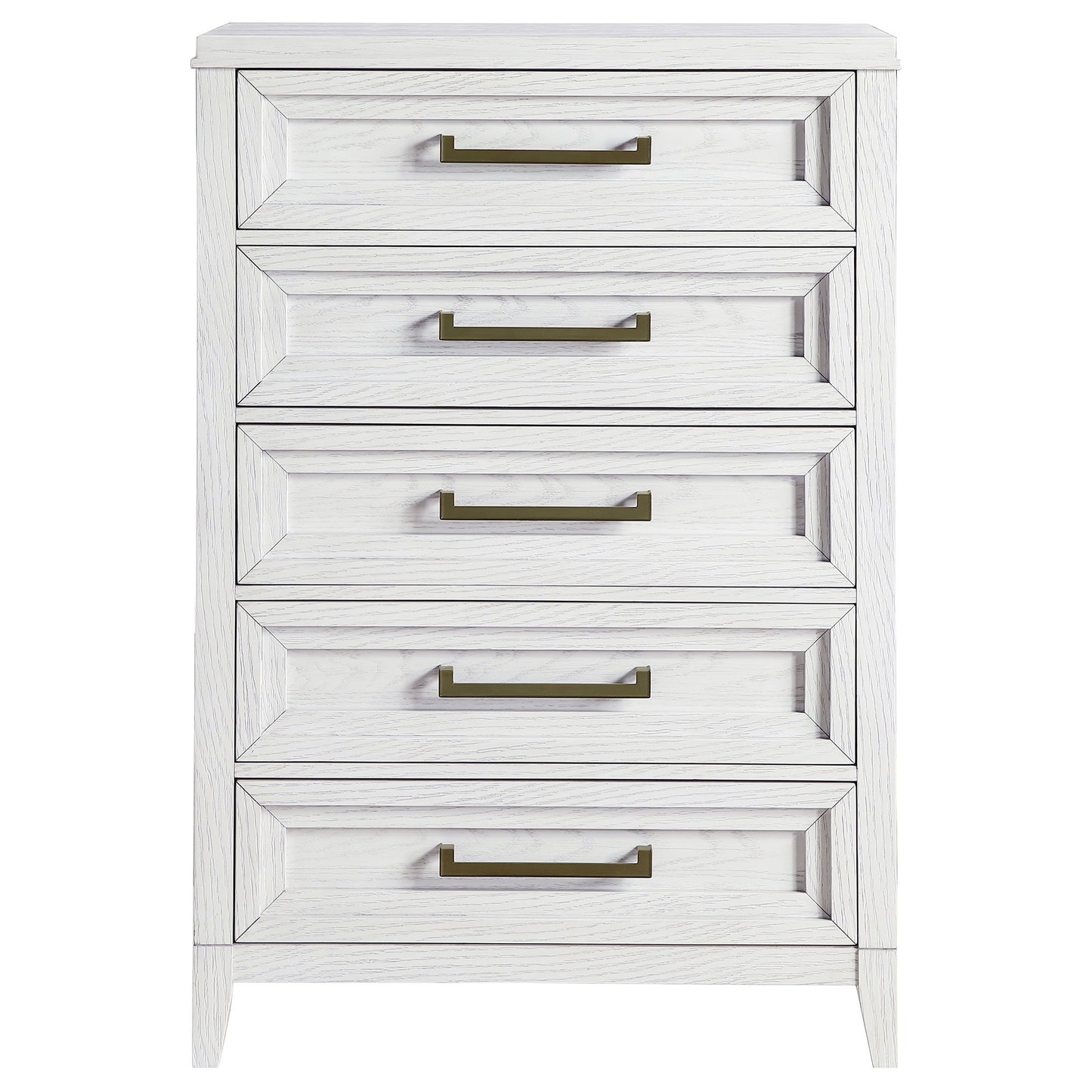 Marielle - 5 Drawer Bedroom Chest - Distressed White