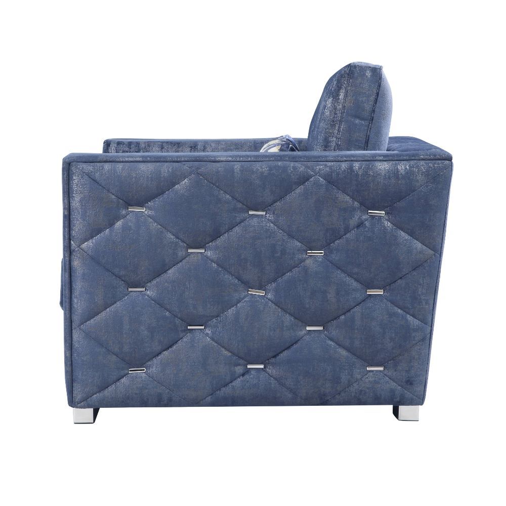 Emilia - Chair - 2-Tone Blue Fabric