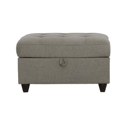 Stonenesse - Rectangular Upholstered Storage Ottoman - Gray