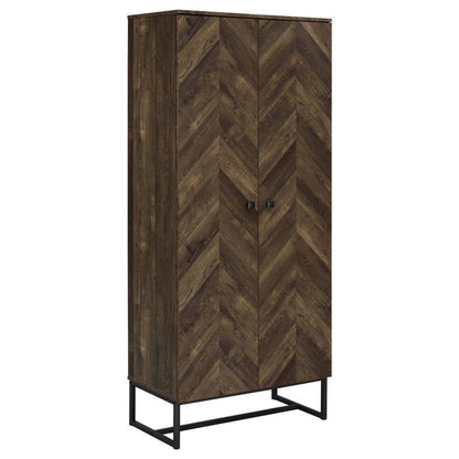 Carolyn - 2 Door Engineered Wood Accent Cabinet - Rustic Oak