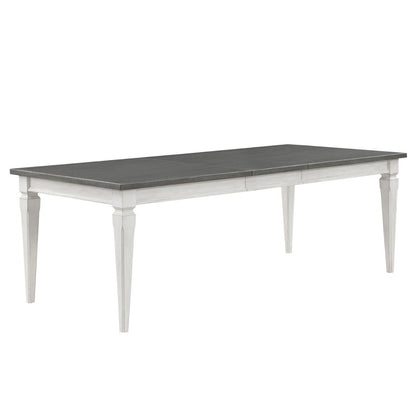 Katia - Dining Table With Leaf - Rustic Gray & Weathered White