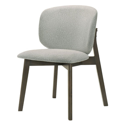 Mallin - Side Chair Set of 2) - Gray Chenille & Walnut