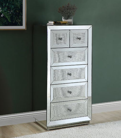 Ornat - Cabinet - Mirrored & Faux Diamonds Inlay