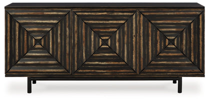 Fair Ridge - Distressed Black - Accent Cabinet