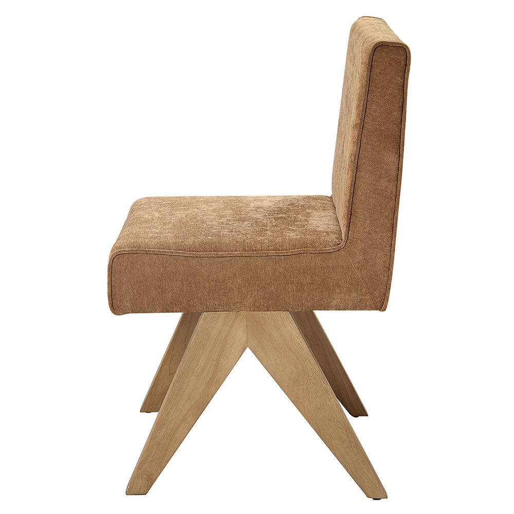 Zoey - Side Chair (Set of 2) - Chocolate Chenille & Oak