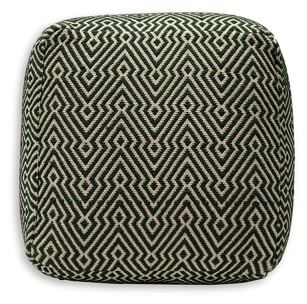 Abacy - Pouf - Green / Ivory