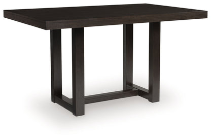 Neymorton - Rectangular Dining Room Counter Table - Dark Grayish Brown