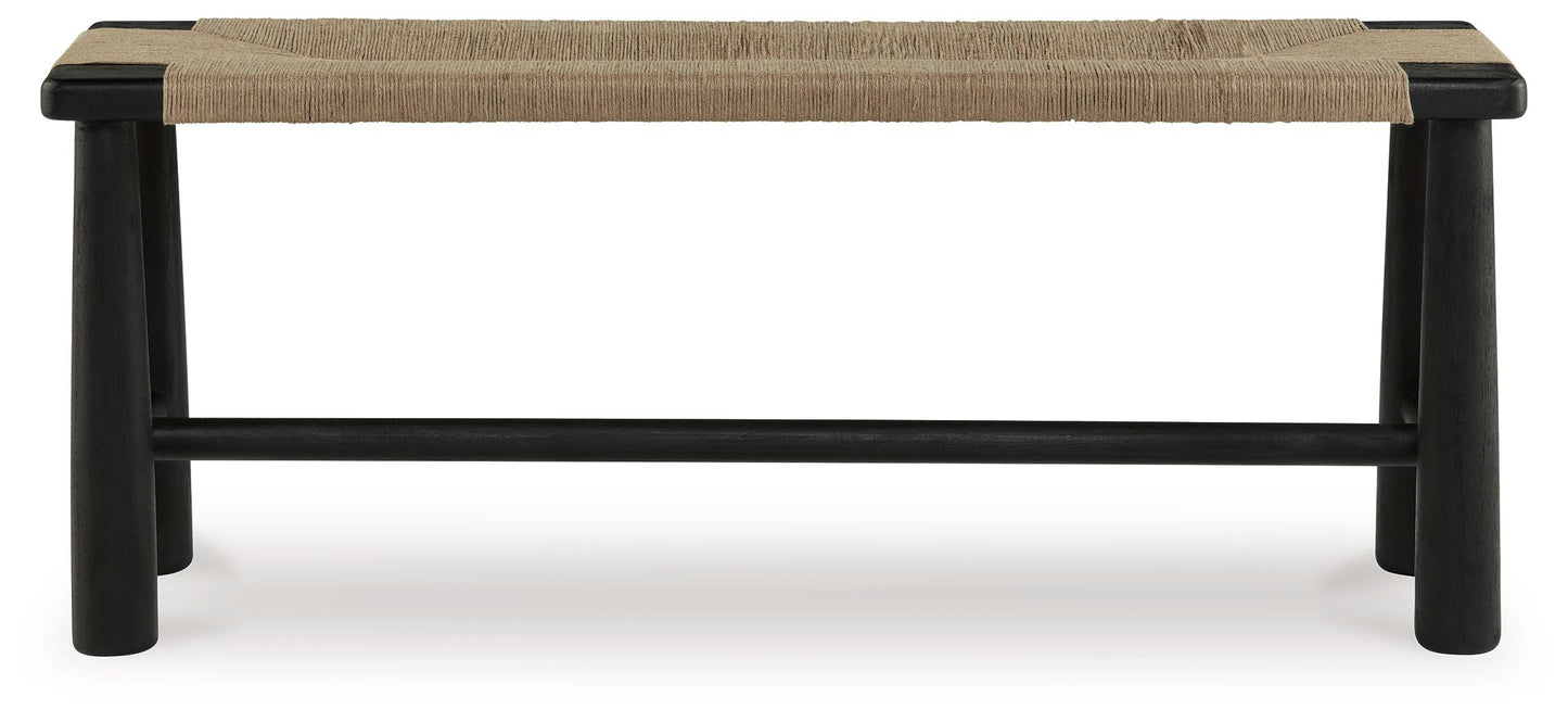 Acerman - Black / Natural - Accent Bench