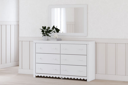 Mollviney - White - Dresser And Mirror