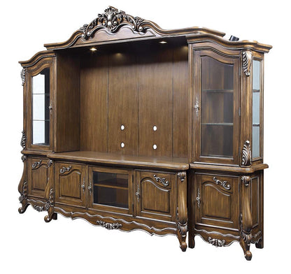 Latisha - Entertainment Center - Antique Oak Finish