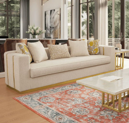 HD-3183 - Sofa - Beige / Gold