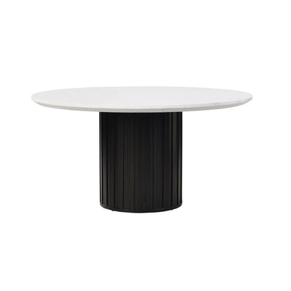 Jaramillo - Round Dining Table With Engineered Marble Top - Black