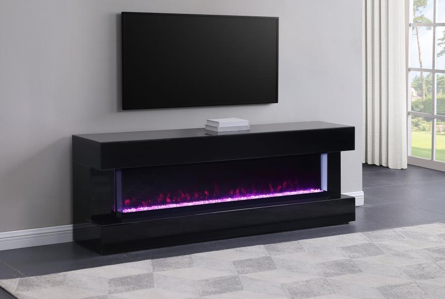 Vallerie - TV Stand With Visual Flame Box