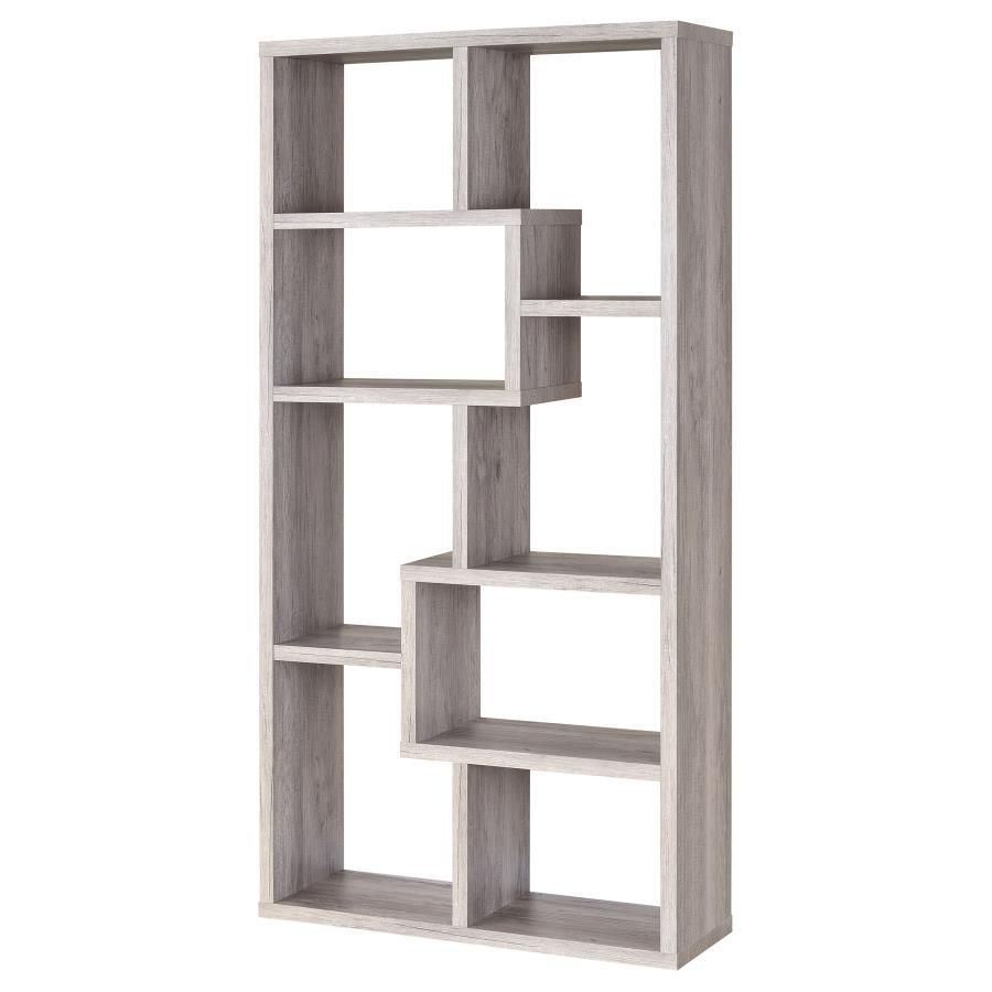 Theo - 10-Shelf Geometric Bookcase