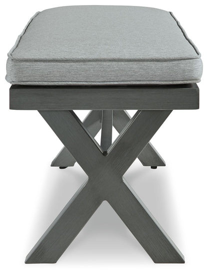 Elite Park - Gray - Bench With Cushion