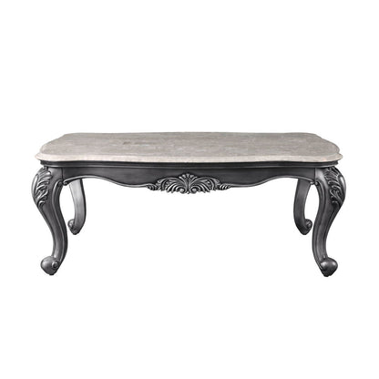 Ariadne - Coffee Table - Marble Top & Platinum