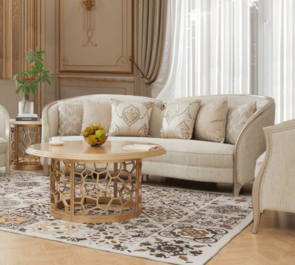 HD-7005 - Sofa - Beige / Gold