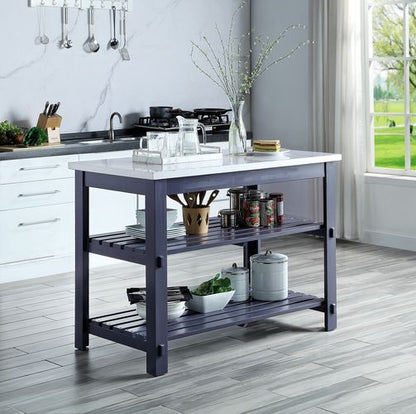 Enapay - Kitchen Island - Black