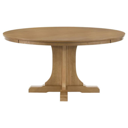 Hartville - 60" Round Dining Table - Natural Light Brown