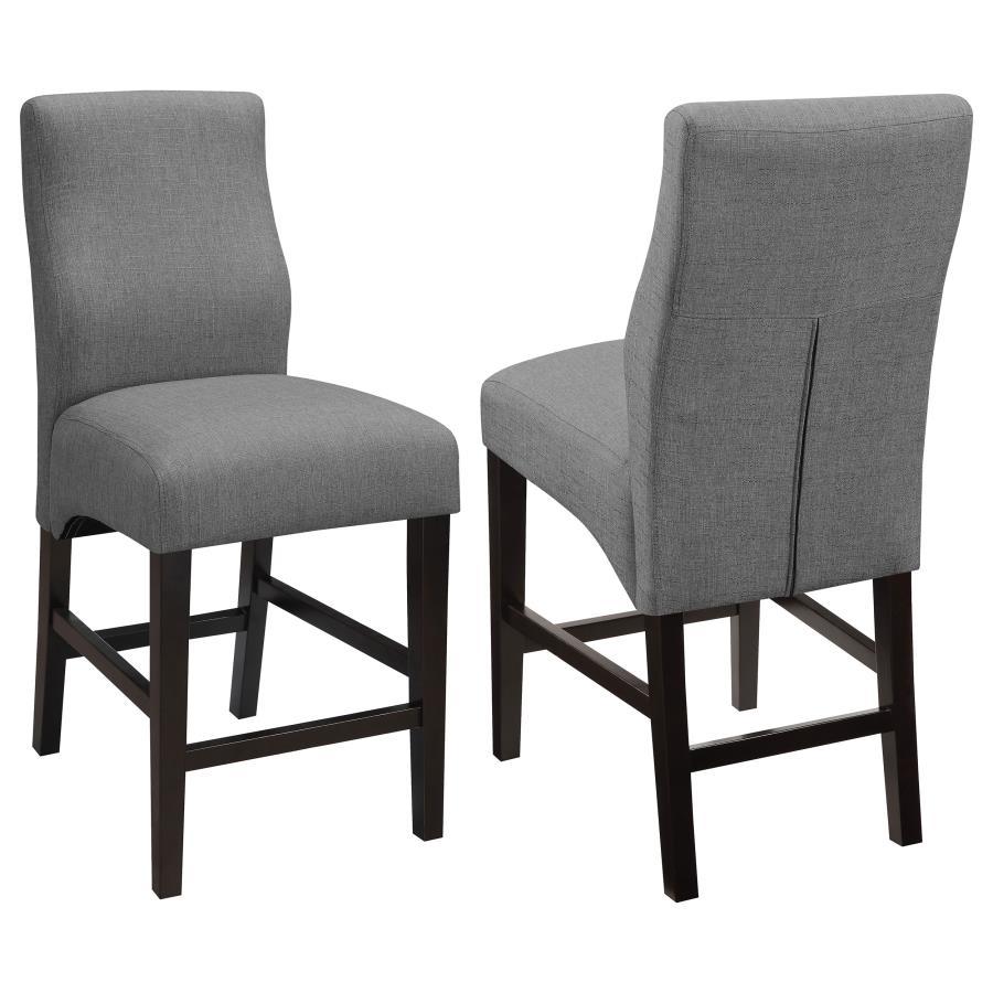 Mulberry - Fabric Upholstered Counter Chair (Set of 2) - Gray