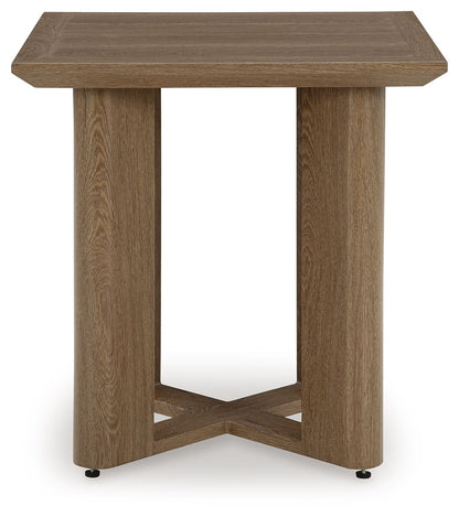 Serene Bay - Square End Table - Dark Brown
