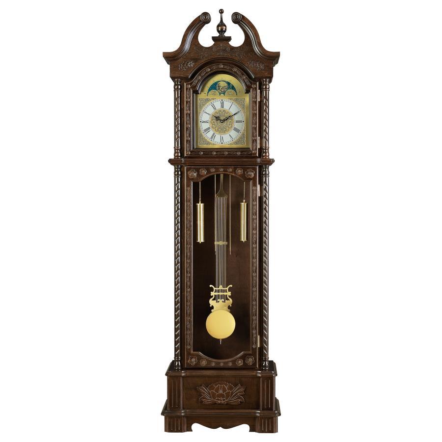 Cedric - Grandfather Clock With Chime - Golden Brown