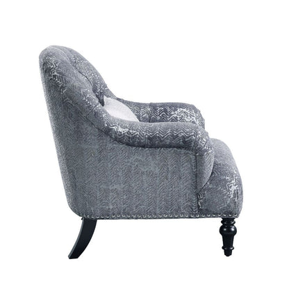 Gaura - Chair - Pattern Gray Velvet