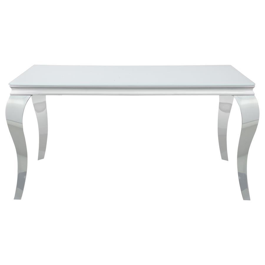 Carone - Rectangular Glass Top Dining Table