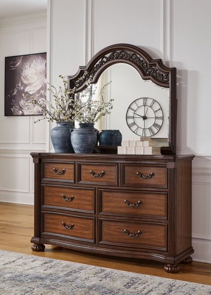 Lavinton - Dresser And Mirror - Brown