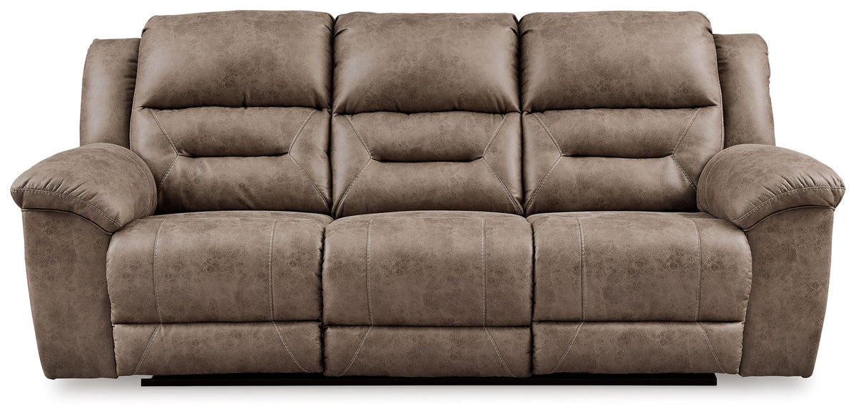 Stoneland - Reclining Sofa - Light Brown