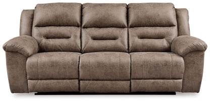 Stoneland - Reclining Sofa - Light Brown