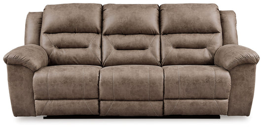 Stoneland - Reclining Sofa - Light Brown