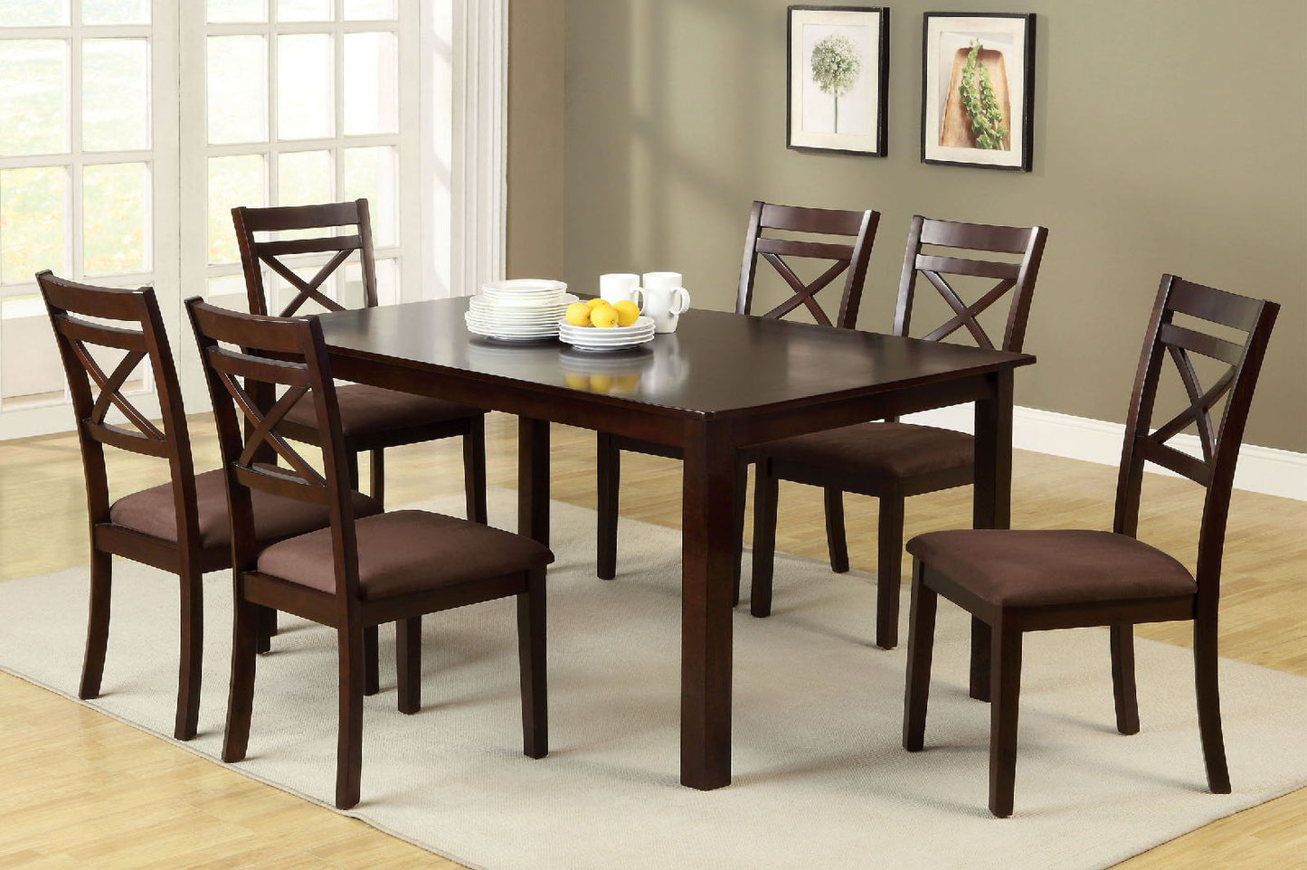 Weston - 7 Piece Dining Table Set - Espresso