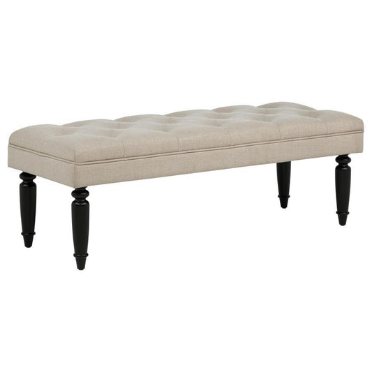 Marsha - 52" Upholstered Entryway Accent Bench - Latte