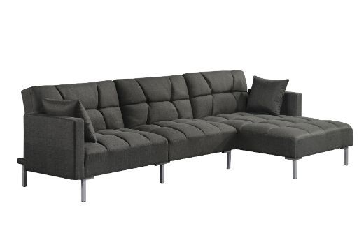 Duzzy - Sectional Sofa - Dark Gray Fabric