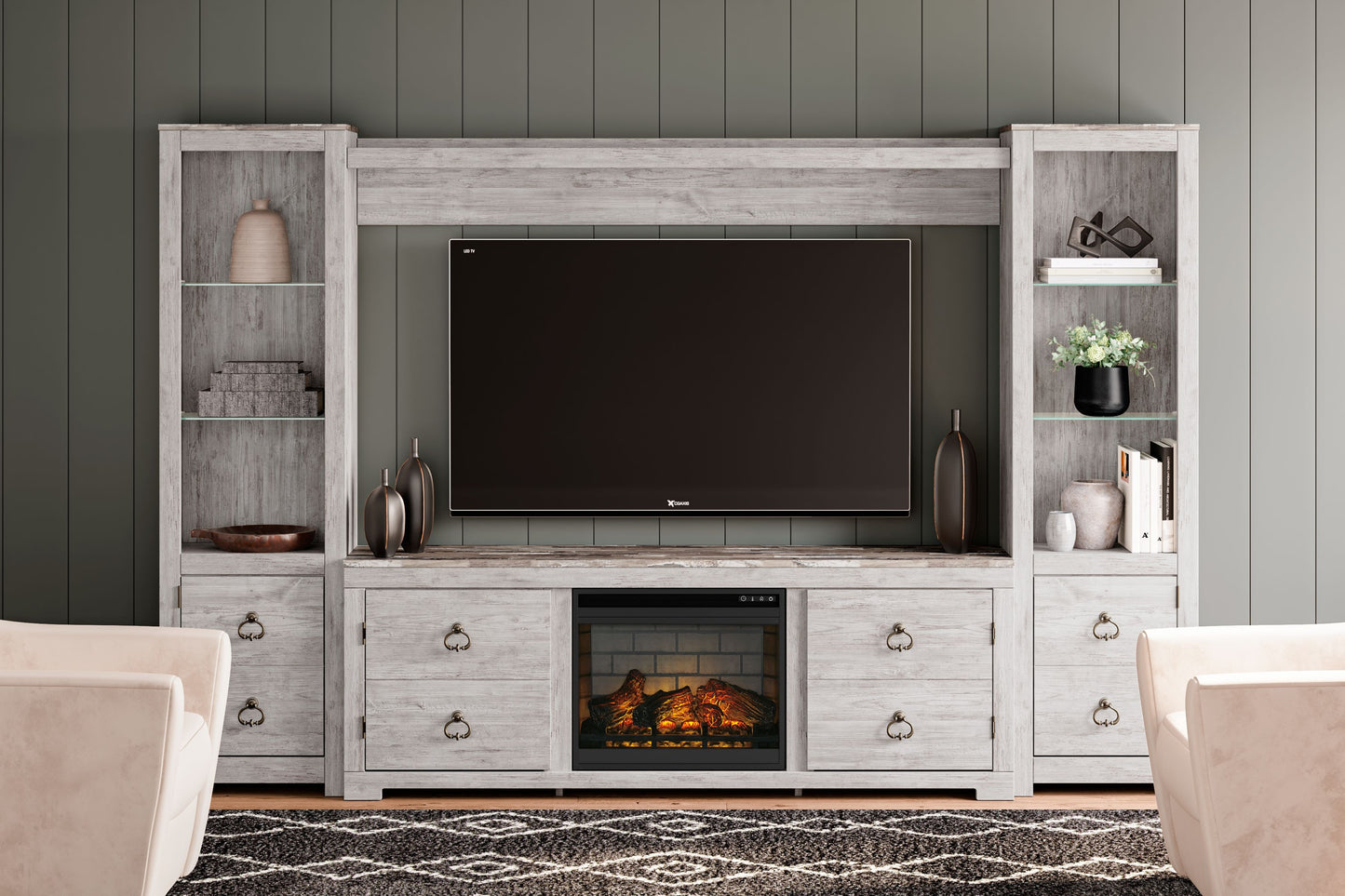 Willowton - Entertainment Center With Fireplace Option