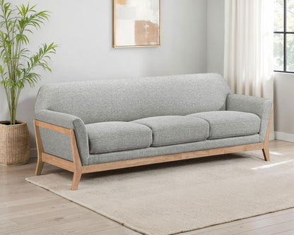 Vaughn - Fabric Upholstered Flared Arm Sofa - Gray