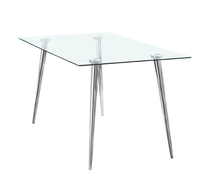 Gilman - Rectangular 64-inch Glass Top Dining Table