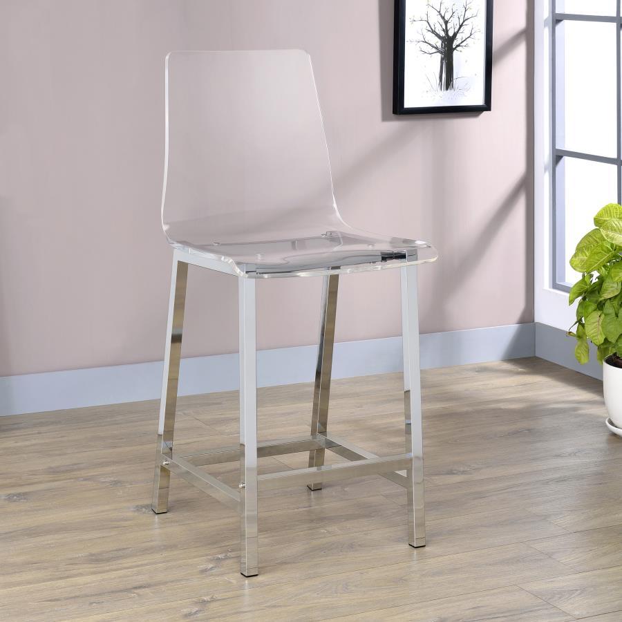 Juelia - Chrome Stools (Set of 2)