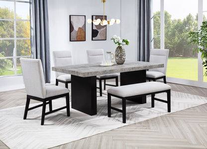 Sebastian - Dining Table - Black / Gray