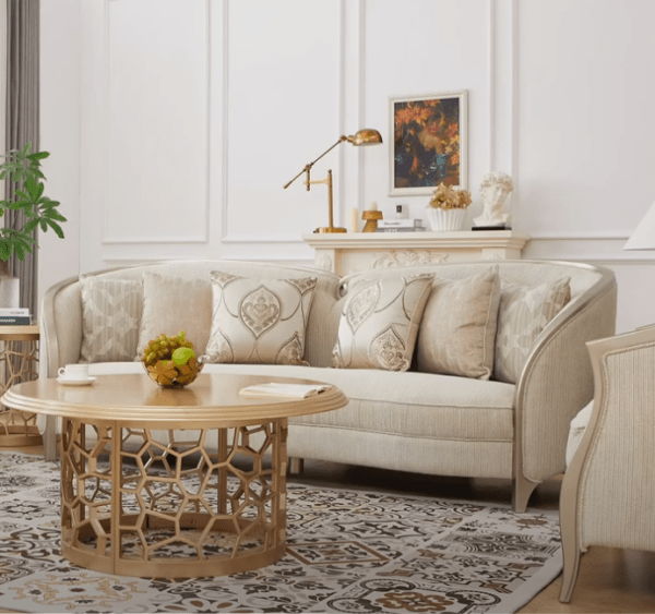 HD-7005 - Sofa - Beige / Gold