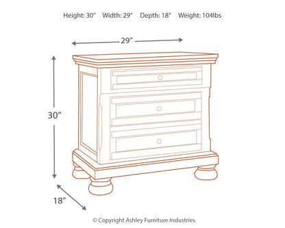 Flynnter - Medium Brown - Two Drawer Night Stand