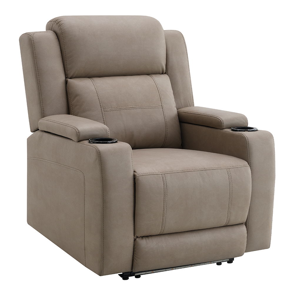Lugo - Power Motion Recliner With Cup Holder - Camel