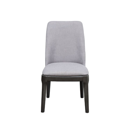 Madan - Side Chair (Set of 2) - Light Gray Linen & Gray Oak