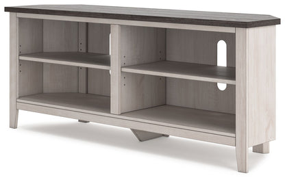 Dorrinson - Two-tone - Medium Corner TV Stand